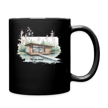 Lake House bei Waterline - Tasse einfarbig - Schwarz - Rechts