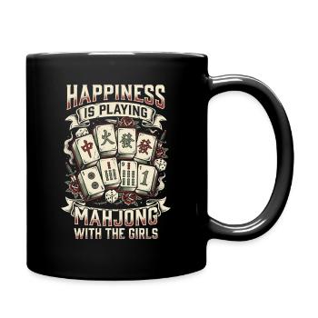 Mahjong Freude mit den Mädels - Tasse einfarbig - Schwarz - Rechts