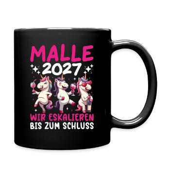 Malle 2027 We escalate to the end unicorn - Full Colour Mug - black - Right