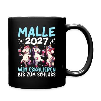 Malle 2027 We escalate to the end unicorn - Full Colour Mug - black - Right