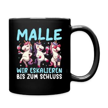 Malle We escalate to the end unicorn - Full Colour Mug - black - Right