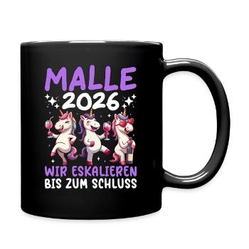 Malle 2026 We escalate until the end unicorn - Full Colour Mug - black - Right