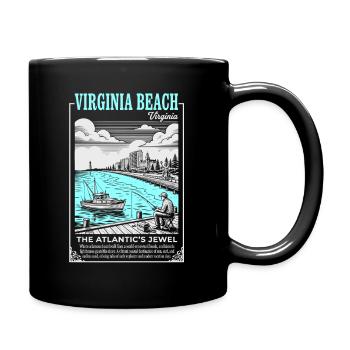 Virginia Beach Coastal Jewel - Full Colour Mug - black - Right