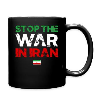 Arrêter la guerre d’Iran - Paix iranienne - Mug uni - noir - Droite