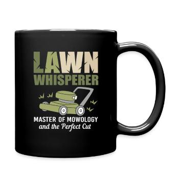 Rasenmäher Rasen (Wiese) - Tasse einfarbig - Schwarz - Rechts