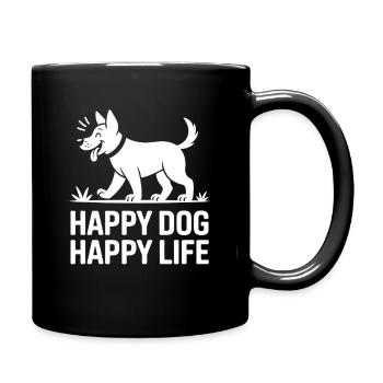 Happy Dog Happy Life Dog Nose Work - Full Colour Mug - black - Right