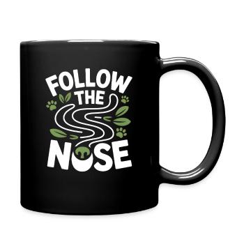 Follow The Nose Dog Nose Work Fun - Full Colour Mug - black - Right