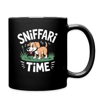 Sniffari Time Travail du Nez du Chien Amusant - Mug uni - noir - Droite