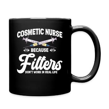  Cosmetic Nurse Healthcare Worker Botox Aesthetic - Full Colour Mug - black - Right