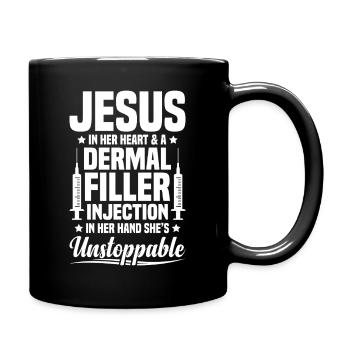 Infirmière esthétique Foi Religion Jésus Botox - Mug uni - noir - Droite