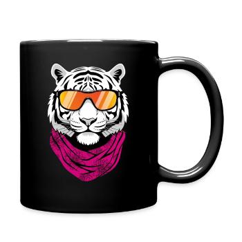 Lunettes de soleil Tigre Blanc Cool - Mug uni - noir - Droite