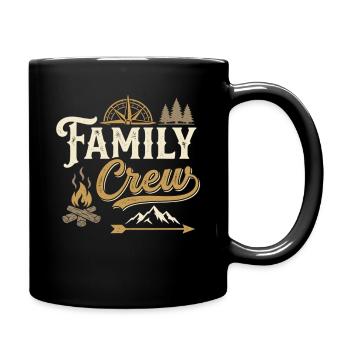 Family Crew Camping Outdoor Abenteuer - Tasse einfarbig - Schwarz - Rechts