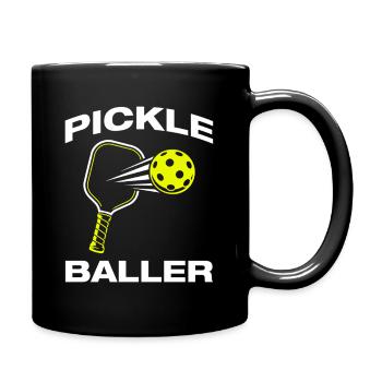 Pickle Baller lustiges Pickleball Spieler - Tasse einfarbig - Schwarz - Rechts