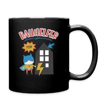 Bauhelfer Hausbau Umbau Umzug Handwerker Bauherren - Tasse einfarbig - Schwarz - Rechts