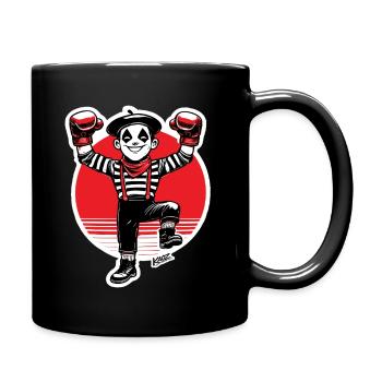 Pantomimeboxer im roten Scheinwerfer - Tasse einfarbig - Schwarz - Rechts