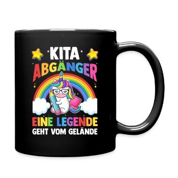 Kita Abgänger Eine Legende Verlässt Das Gelände - Tasse einfarbig - Schwarz - Rechts