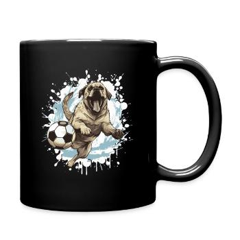 Kangal Hund Fussball Team - Tasse einfarbig - Schwarz - Rechts
