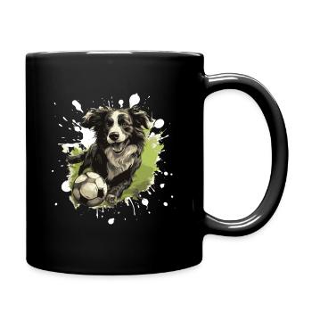 Border Collie Chien Football Sport - Mug uni - noir - Droite