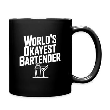Der beste Barkeeper der Welt - Tasse einfarbig - Schwarz - Rechts