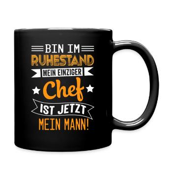 Rente Pension Ruhestand Rentner 2027 - Tasse einfarbig - Schwarz - Rechts