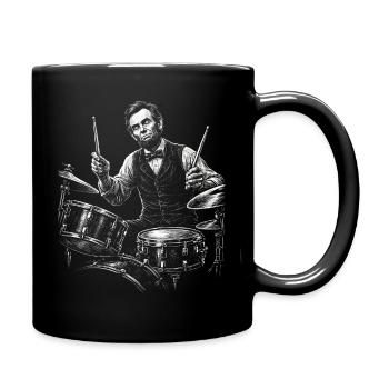 Abraham Lincoln Drummer - Full Colour Mug - black - Right