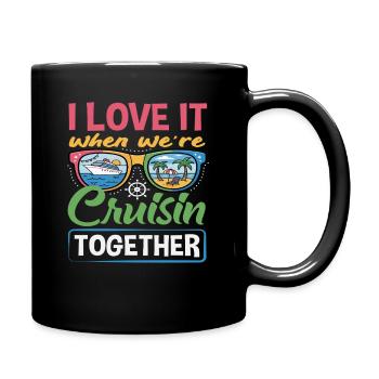 Cruisin Together Sunglasses Vacation Travel - Full Colour Mug - black - Right