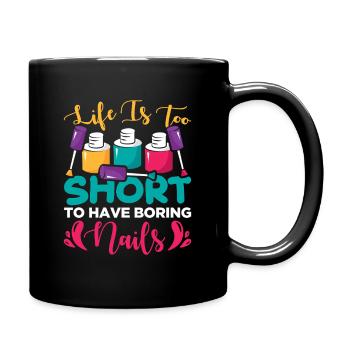 Designer de manucures Salon de manucure cosmétiques - Mug uni - noir - Droite