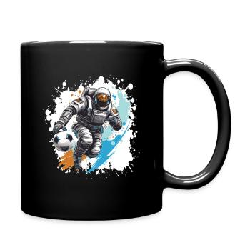 Astronaut Fussball Team - Tasse einfarbig - Schwarz - Rechts