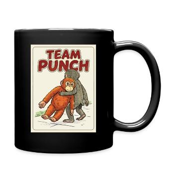Team Punch Baby Monkey Punch - Full Colour Mug - black - Right