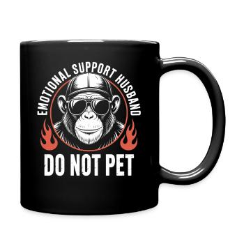 Ne pas caresser : Mari de soutien émotionnel - Mug uni - noir - Droite
