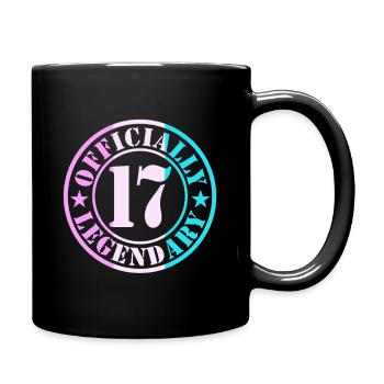 17. Geburtstag Junge Mädchen Legende Level 17 - Tasse einfarbig - Schwarz - Rechts