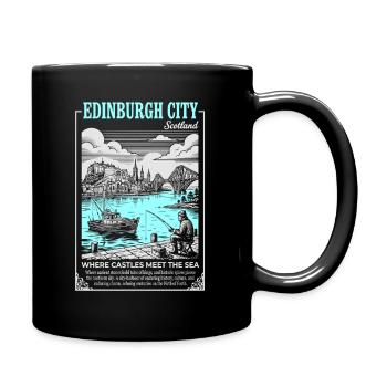 Edinburgh Castle by the Sea - Tasse einfarbig - Schwarz - Rechts