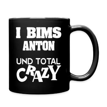 Crazy Anton - Tasse einfarbig - Schwarz - Rechts