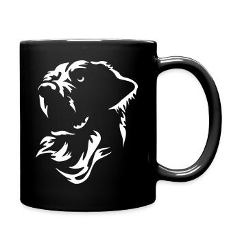 Golden Retriever Head "Black Edition" - Full Colour Mug - black - Right
