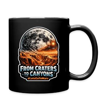 Lass Uns Zum Mars Gehen. Mars-erkundungsmission - Tasse einfarbig - Schwarz - Rechts