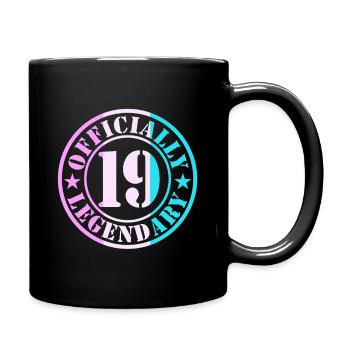 19th Birthday Boy Girl Legend Level 19 - Full Colour Mug - black - Right