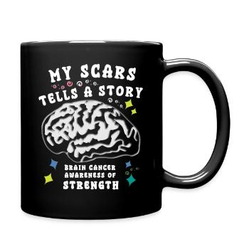 Brain Tumor Education, Fighter, Brain Tumor Education - Full Colour Mug - black - Right