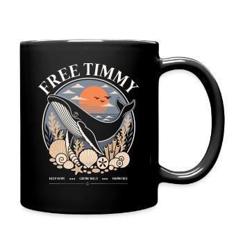 Humpback Whale Timmy Hope Statement Merch - Full Colour Mug - black - Right