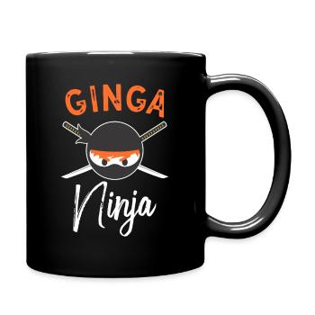 Ginga Ninja Emblem - Tasse einfarbig - Schwarz - Rechts