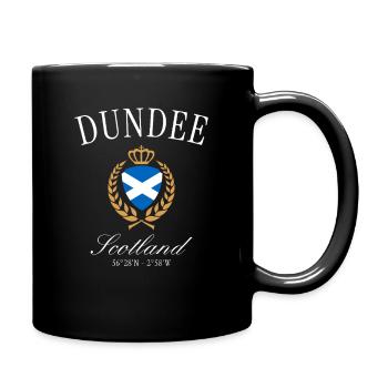 Dundee Schottland Wappen Krone – Reise Souvenir - Tasse einfarbig - Schwarz - Rechts