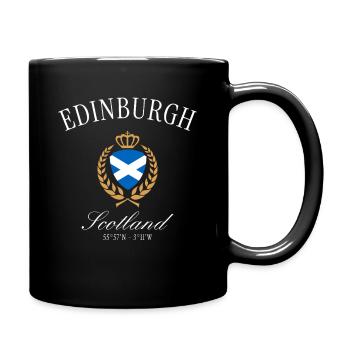 Couronne des armoiries d’Édimbourg, Écosse – Souvenir de voyage - Mug uni - noir - Droite