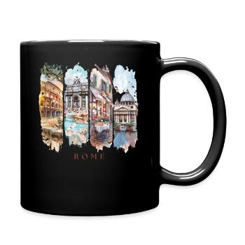 Rom Urlaub Travel – Italien Stadt & Kultur Motiv - Tasse einfarbig - Schwarz - Rechts