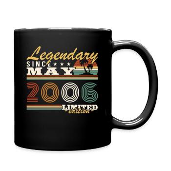 Mai 2006 Vintage-Geburtstagsgeschenk - Tasse einfarbig - Schwarz - Rechts