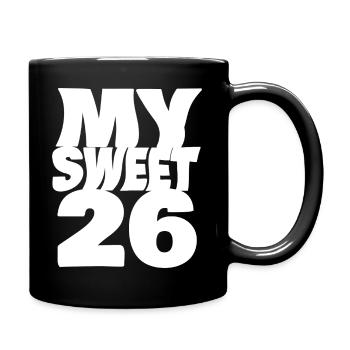 Geburtstag 26 - Tasse einfarbig - Schwarz - Rechts