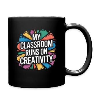 Designer Educator My Classroom Runs Design Teacher - Tasse einfarbig - Schwarz - Rechts