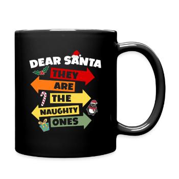 Design de flèches de Cher Père Noël Vilains - Mug uni - noir - Droite