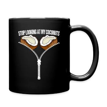Coconut Zipper Joke Graphic Tee - Mug uni - noir - Droite