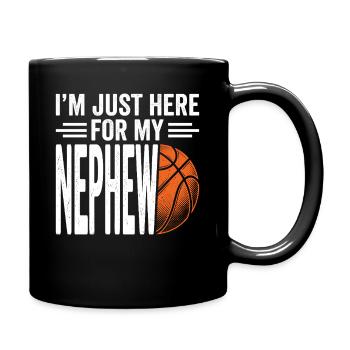 I'm Just Here For My Nephew Basketball - Full Colour Mug - black - Right