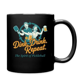 Pickleball Dink Drink Repeat Joueur drôle - Mug uni - noir - Droite