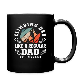 Climb dad like a normal dad, only cooler - Full Colour Mug - black - Right